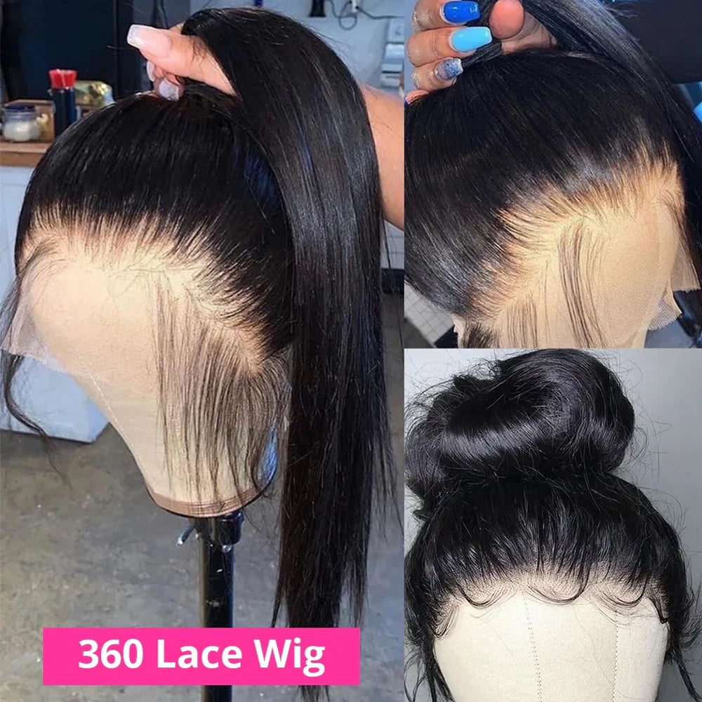 250 Density 360 Full Hd Lace Front Human Hair Wig 13X6 Straight Frontal Wigs For Women Pre Plucked Glueless Wig Ready To Wear