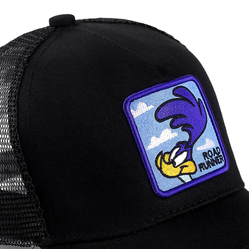 Hot Sale Unisex Anime Cartoon Cap High Quality Patch Draw Baseball Cap Men Trucker Hat SuperFye BUGS Navy Blue / 54cm-58cm SuperFye