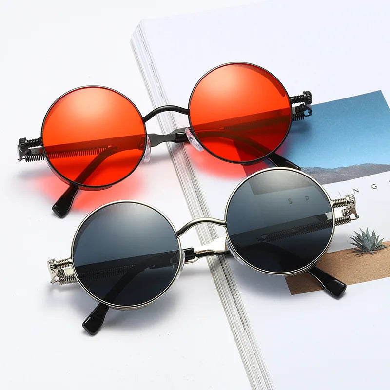 Metal Steampunk Sunglasses Men Women Fashion Round Glasses Brand Designer Vintage Sun Glasses High Quality Oculos de sol 2021 SuperFye Silver / CHINA / 1 pcs SuperFye