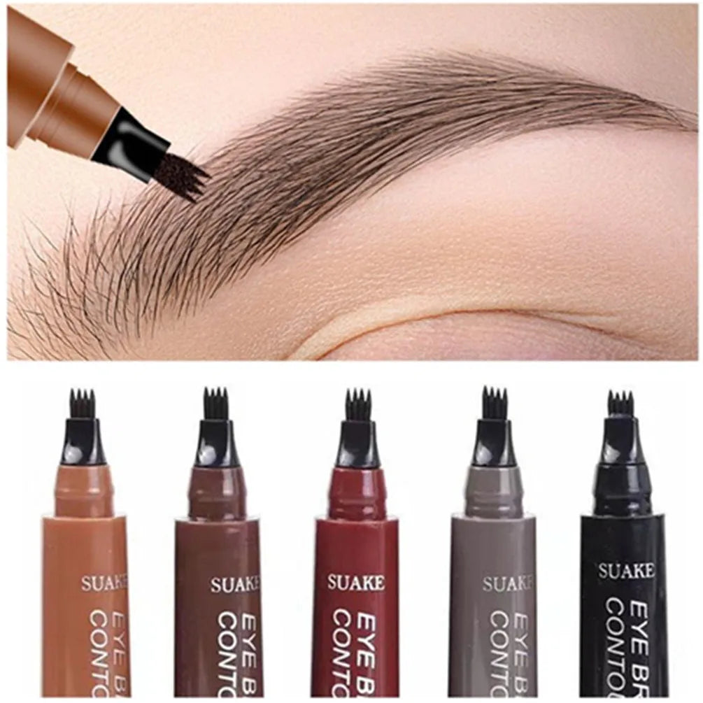 4D Microblading Eyebrow Pen 4 Forks Tip Eyebrow Tattoo Pencil Long Lasting Fine Sketch Liquid Eye Brow Make Up SuperFye 000201 SuperFye