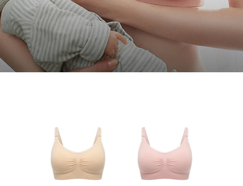 High Quality Plus Size Nursing Bra Breathable Women Breastfeeding Underwear Seamless Maternity Bra Push Up SuperFye Purple / XL SuperFye