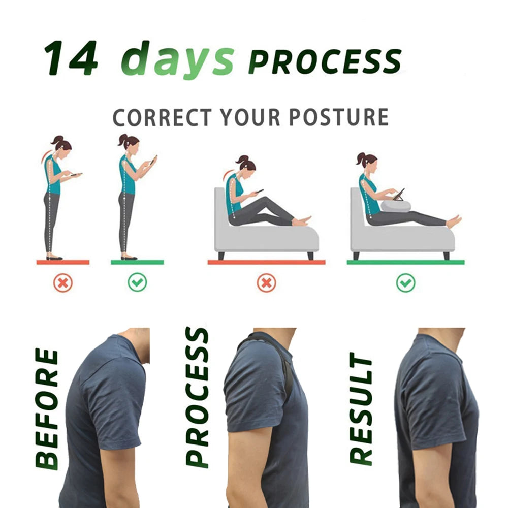 Posture Corrector Clavicle Spine Back Belt Adjustable Unisex Upper Back Shoulder Lumbar Posture Correction SuperFye L for 70-110KG SuperFye