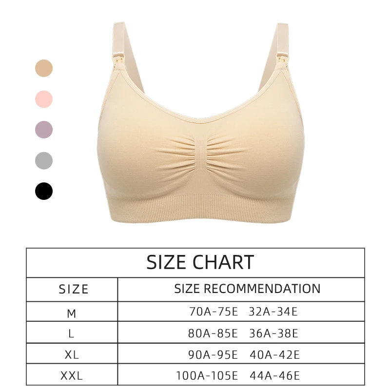 High Quality Plus Size Nursing Bra Breathable Women Breastfeeding Underwear Seamless Maternity Bra Push Up SuperFye Purple / XL SuperFye