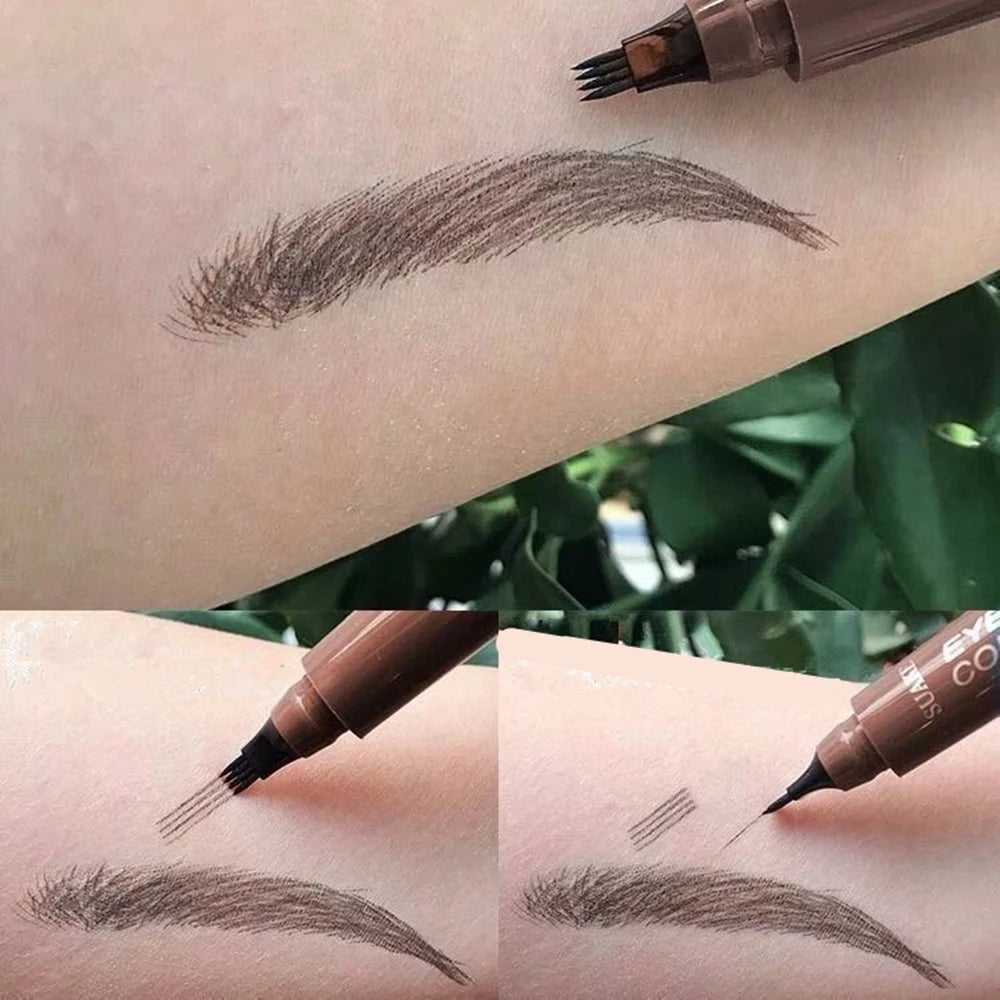 4D Microblading Eyebrow Pen 4 Forks Tip Eyebrow Tattoo Pencil Long Lasting Fine Sketch Liquid Eye Brow Make Up SuperFye 000201 SuperFye