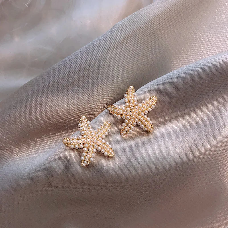 New Type Of Starfish Earrings For Sleeping Women's Temperament Exquisite Design Earrings Party Gifts Women's Fashion Jewelry SuperFye A972 SuperFye