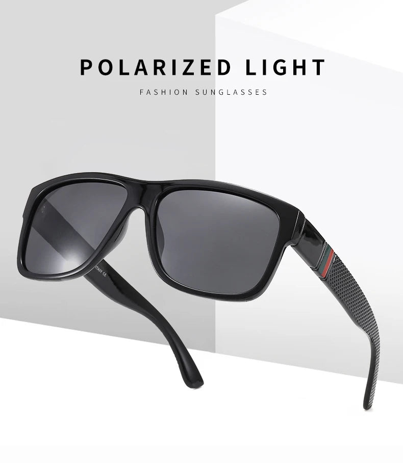 Fashion Square Polarized Sunglasses Men Vintage Plastic Male Sun Glasses Women Stylish Black Sport Shades UV400 SuperFye C1 / Polarized SuperFye