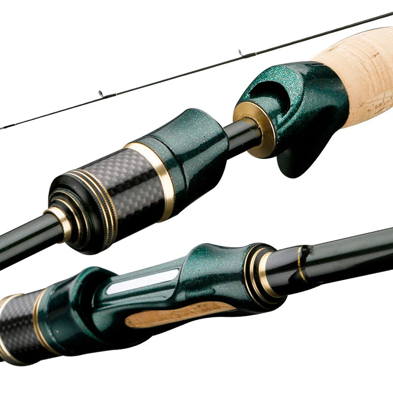 CEMREO Spinning Casting Carbon Fishing Rod 4-5 Sections 1.8m/2.1m/2.4m Portable Travel Rod Spinning Fishing Rods Fishing Tackle SuperFye Spinning / 2.1m SuperFye