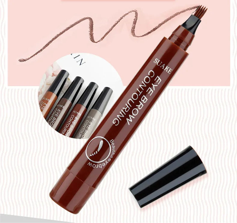 4 Point Eyebrow Pencil Maquillajes Para Mujer Waterproof Liquid Eyebrow Pen Makeup Long Lasting Cosmetic Microblade Brow Pencil SuperFye 1 SuperFye