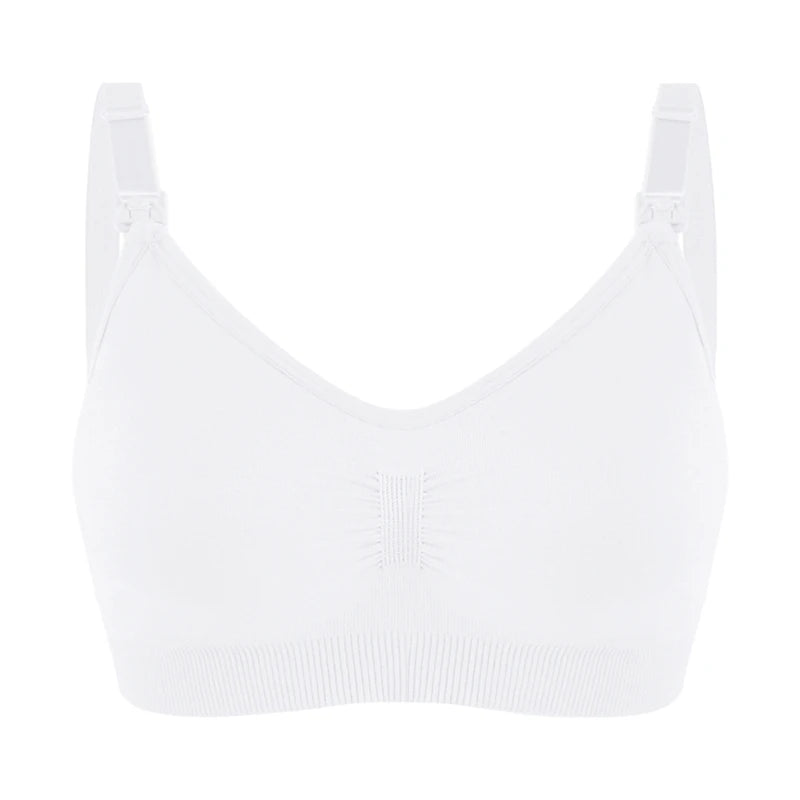 High Quality Plus Size Nursing Bra Breathable Women Breastfeeding Underwear Seamless Maternity Bra Push Up SuperFye White / XL SuperFye