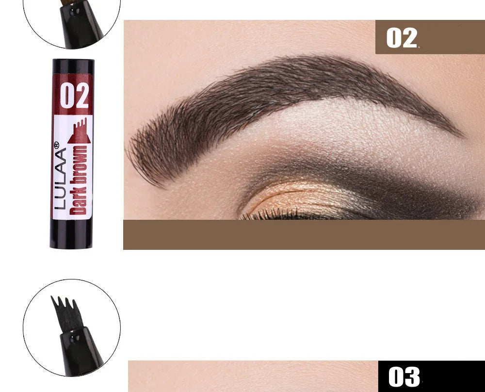 4D Microblading Eyebrow Pen 4 Forks Tip Eyebrow Tattoo Pencil Long Lasting Fine Sketch Liquid Eye Brow Make Up SuperFye 000201 SuperFye