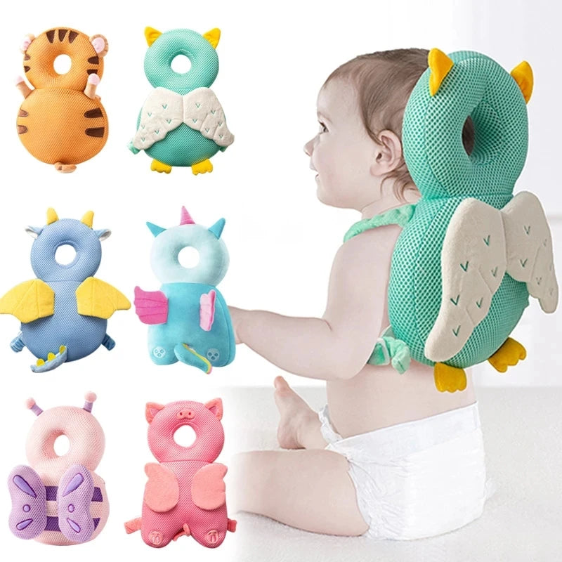 Baby Head Protector Backpack Pillow For Kids 1-3 Y Toddler Children Soft PP Cotton Protective Cushion Cartoon Security Pillows SuperFye 12 SuperFye