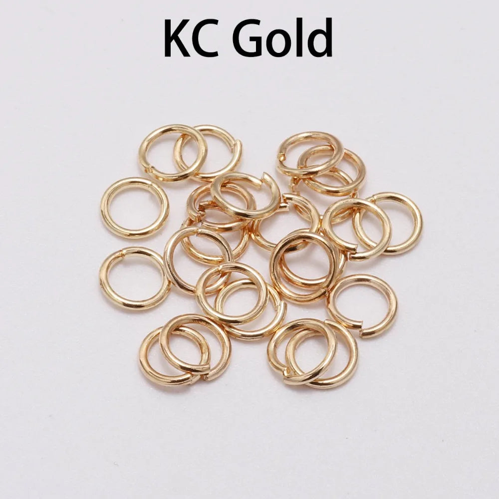 50-200pcs/lot 3-20 mm Jump Rings Split Rings Connectors For Diy Jewelry Finding Making Accessories Wholesale Supplies SuperFye KC Gold / 4mm x 200Pcs SuperFye