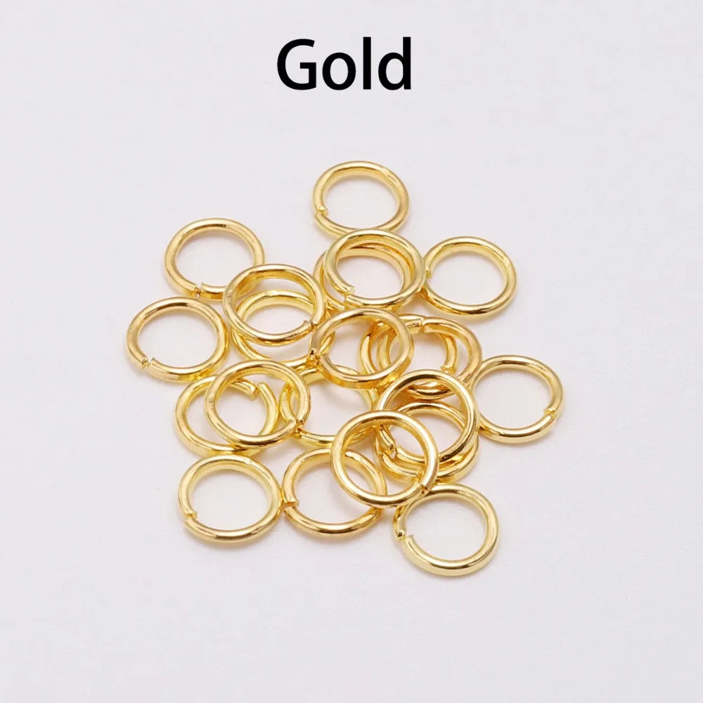 50-200pcs/lot 3-20 mm Jump Rings Split Rings Connectors For Diy Jewelry Finding Making Accessories Wholesale Supplies SuperFye KC Gold / 4mm x 200Pcs SuperFye