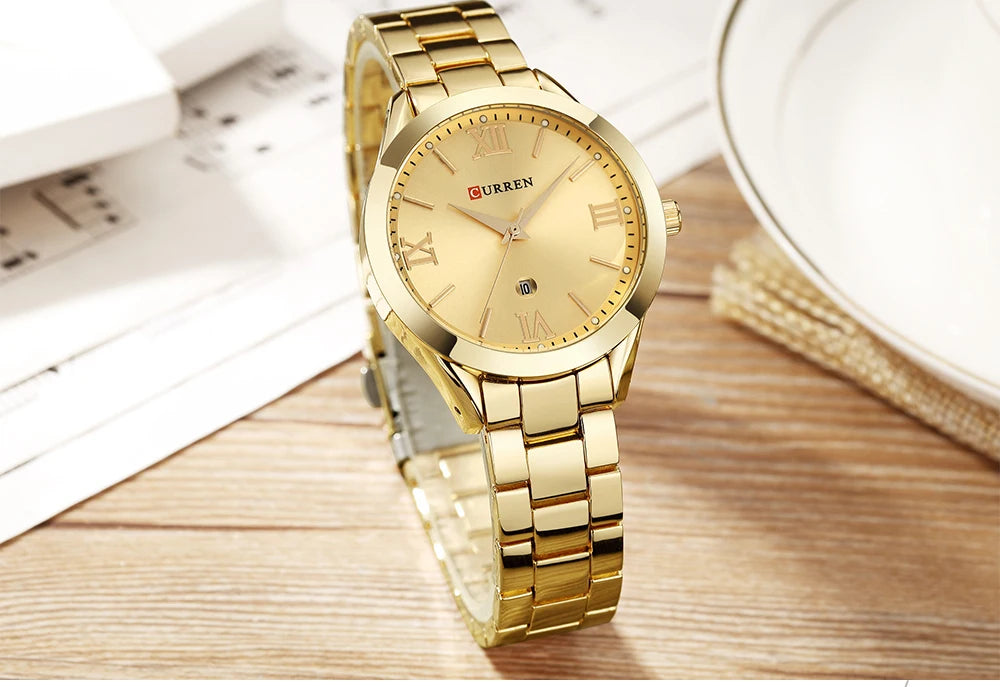 CURREN Gold Watch Women Watches Ladies Creative Steel Women's Bracelet Watches Female Clock Relogio Feminino Montre Femme