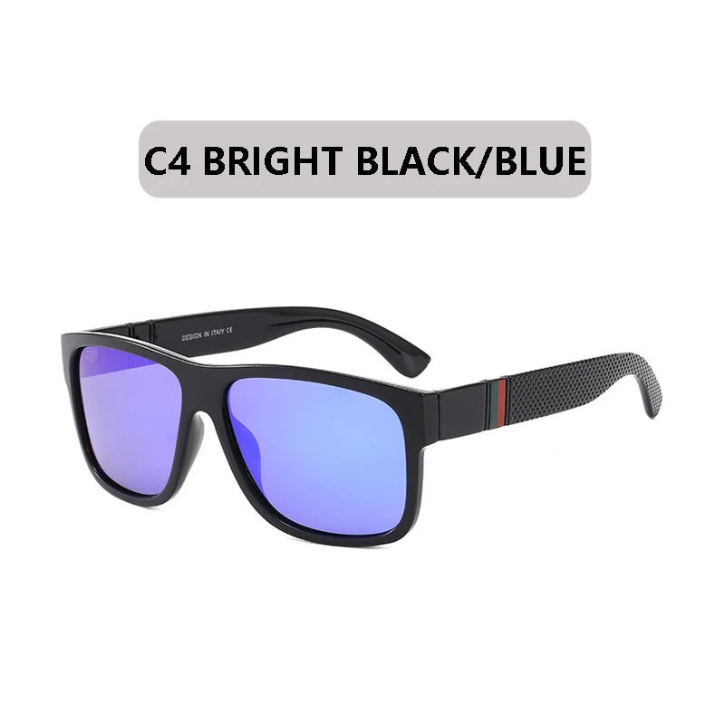 Fashion Square Polarized Sunglasses Men Vintage Plastic Male Sun Glasses Women Stylish Black Sport Shades UV400 SuperFye C4 / Polarized SuperFye