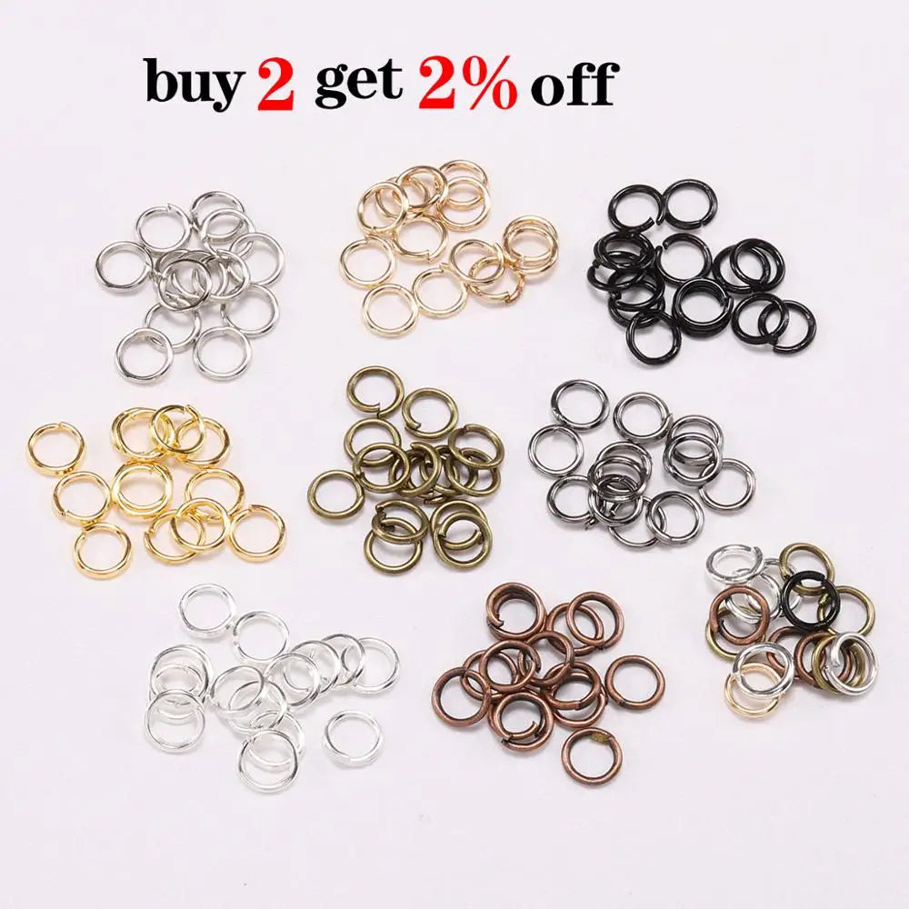 50-200pcs/lot 3-20 mm Jump Rings Split Rings Connectors For Diy Jewelry Finding Making Accessories Wholesale Supplies SuperFye KC Gold / 4mm x 200Pcs SuperFye