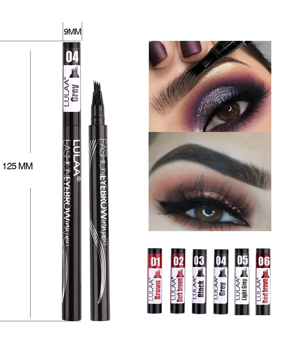 4D Microblading Eyebrow Pen 4 Forks Tip Eyebrow Tattoo Pencil Long Lasting Fine Sketch Liquid Eye Brow Make Up SuperFye 000201 SuperFye