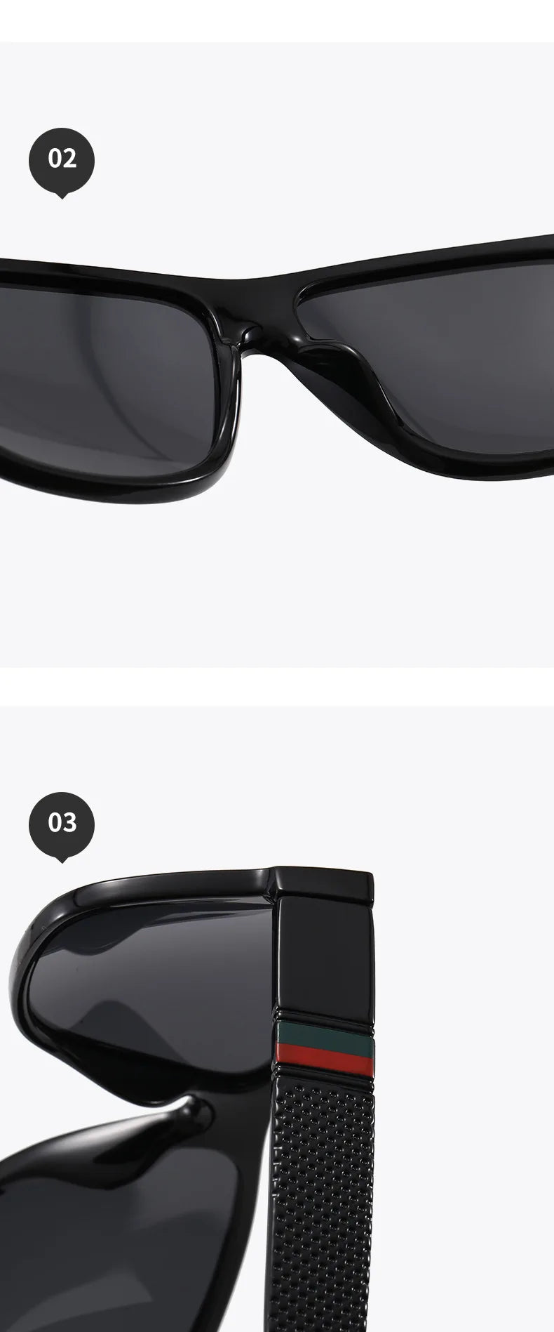 Fashion Square Polarized Sunglasses Men Vintage Plastic Male Sun Glasses Women Stylish Black Sport Shades UV400 SuperFye C1 / Polarized SuperFye