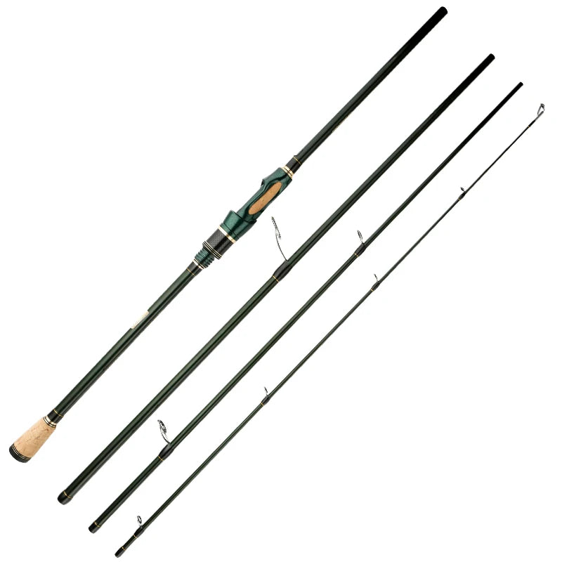 CEMREO Spinning Casting Carbon Fishing Rod 4-5 Sections 1.8m/2.1m/2.4m Portable Travel Rod Spinning Fishing Rods Fishing Tackle SuperFye Spinning / 2.1m SuperFye