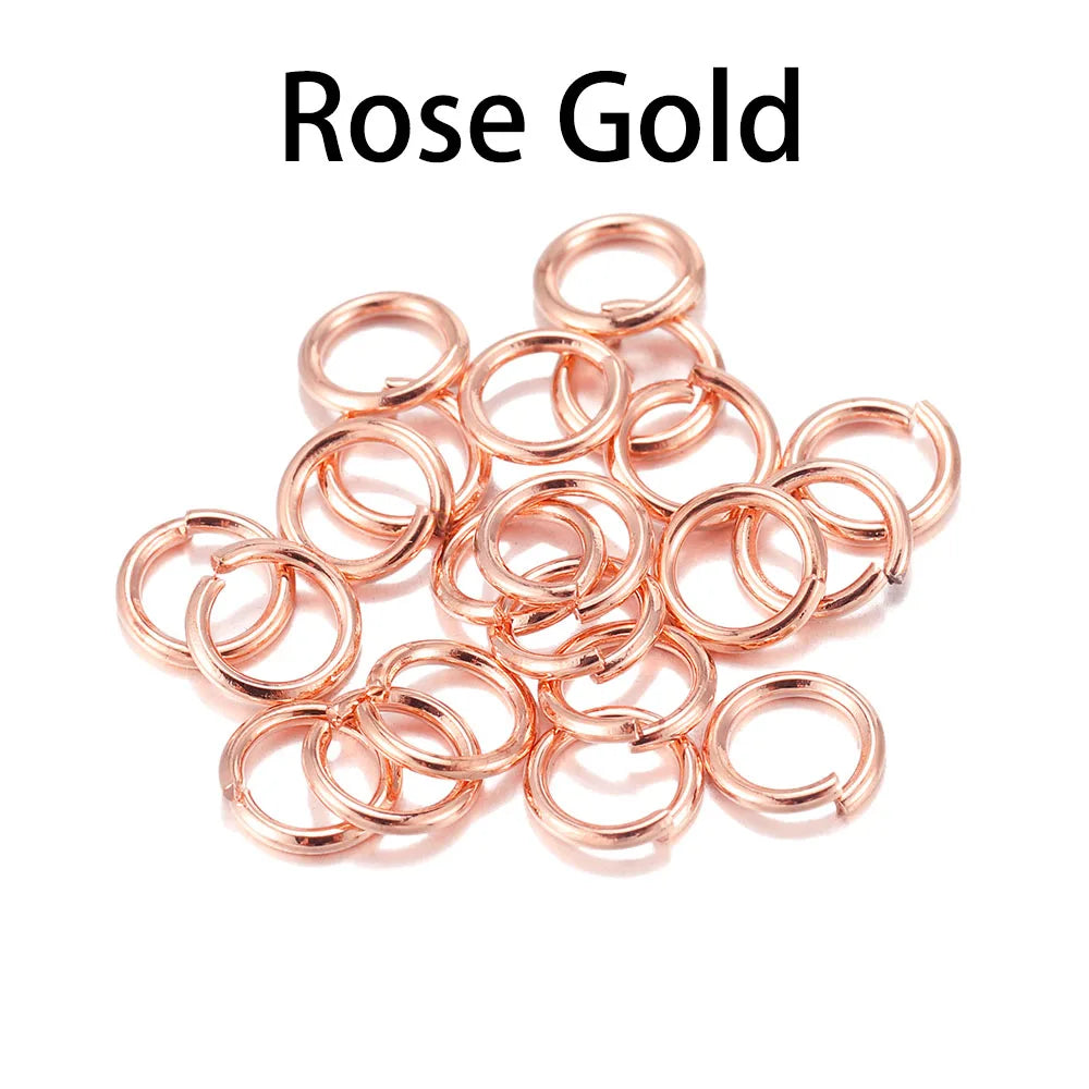 50-200pcs/lot 3-20 mm Jump Rings Split Rings Connectors For Diy Jewelry Finding Making Accessories Wholesale Supplies SuperFye KC Gold / 4mm x 200Pcs SuperFye