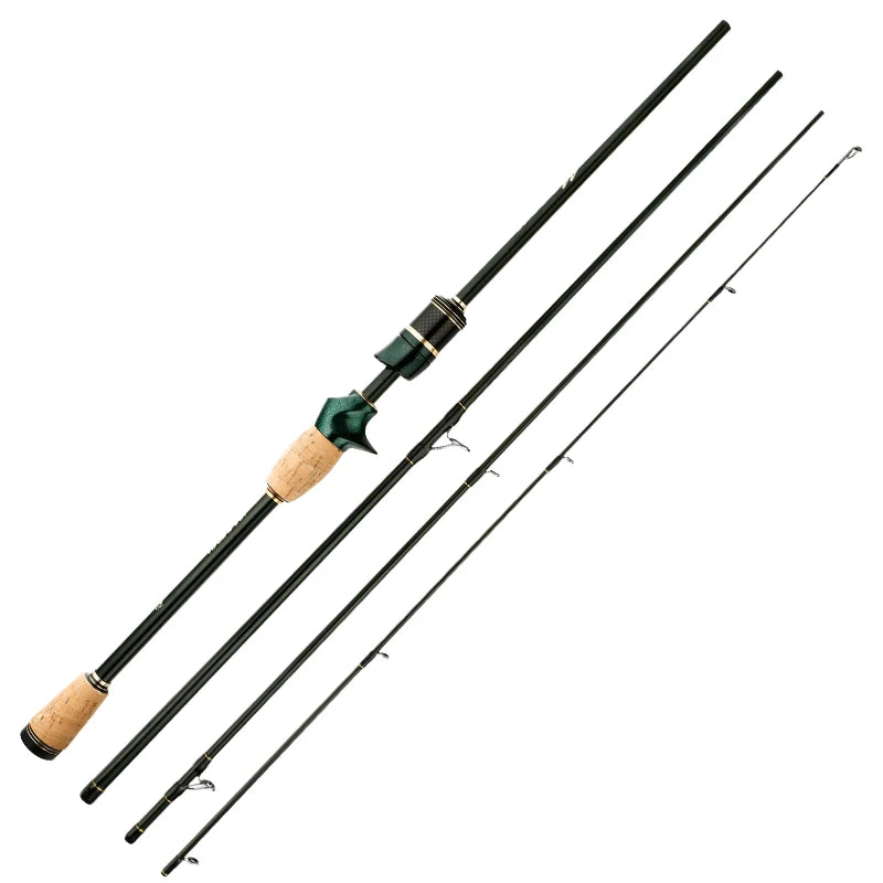 CEMREO Spinning Casting Carbon Fishing Rod 4-5 Sections 1.8m/2.1m/2.4m Portable Travel Rod Spinning Fishing Rods Fishing Tackle SuperFye Casting / 2.4m SuperFye