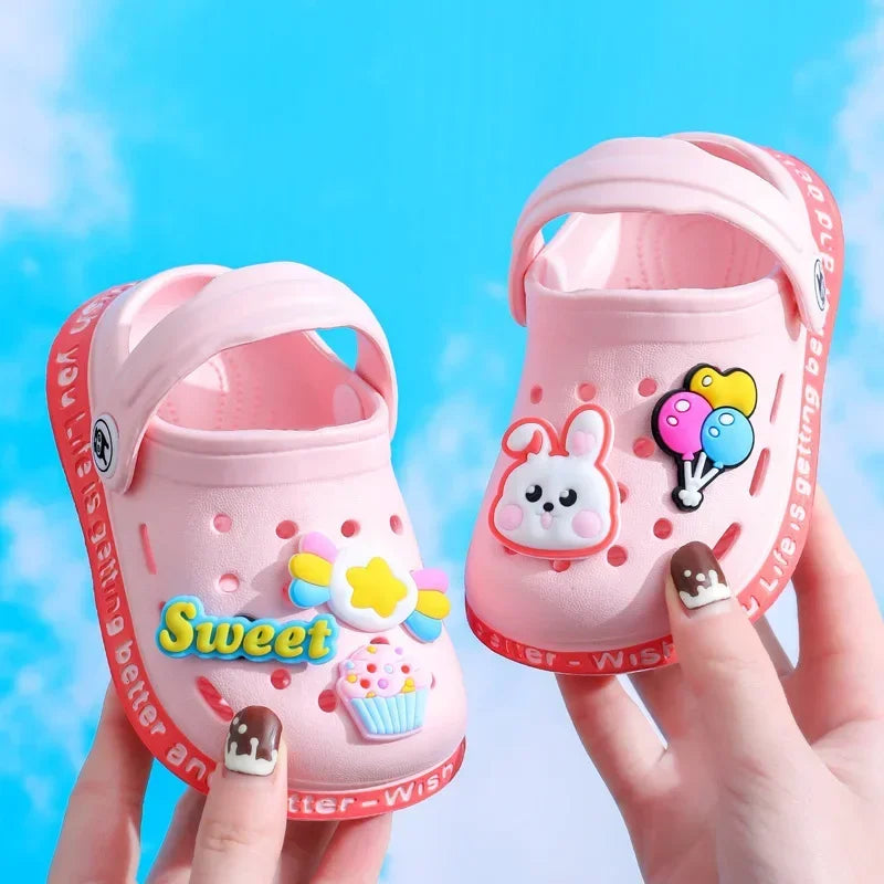 Summer Kids ShoesSandals Hole Children's Shoes Slippers Soft Anti-Skid Cartoon Design Hole Baby Shoes Sandy Beach For Boys Girls SuperFye style 3 / 20 (insole 13cm) SuperFye