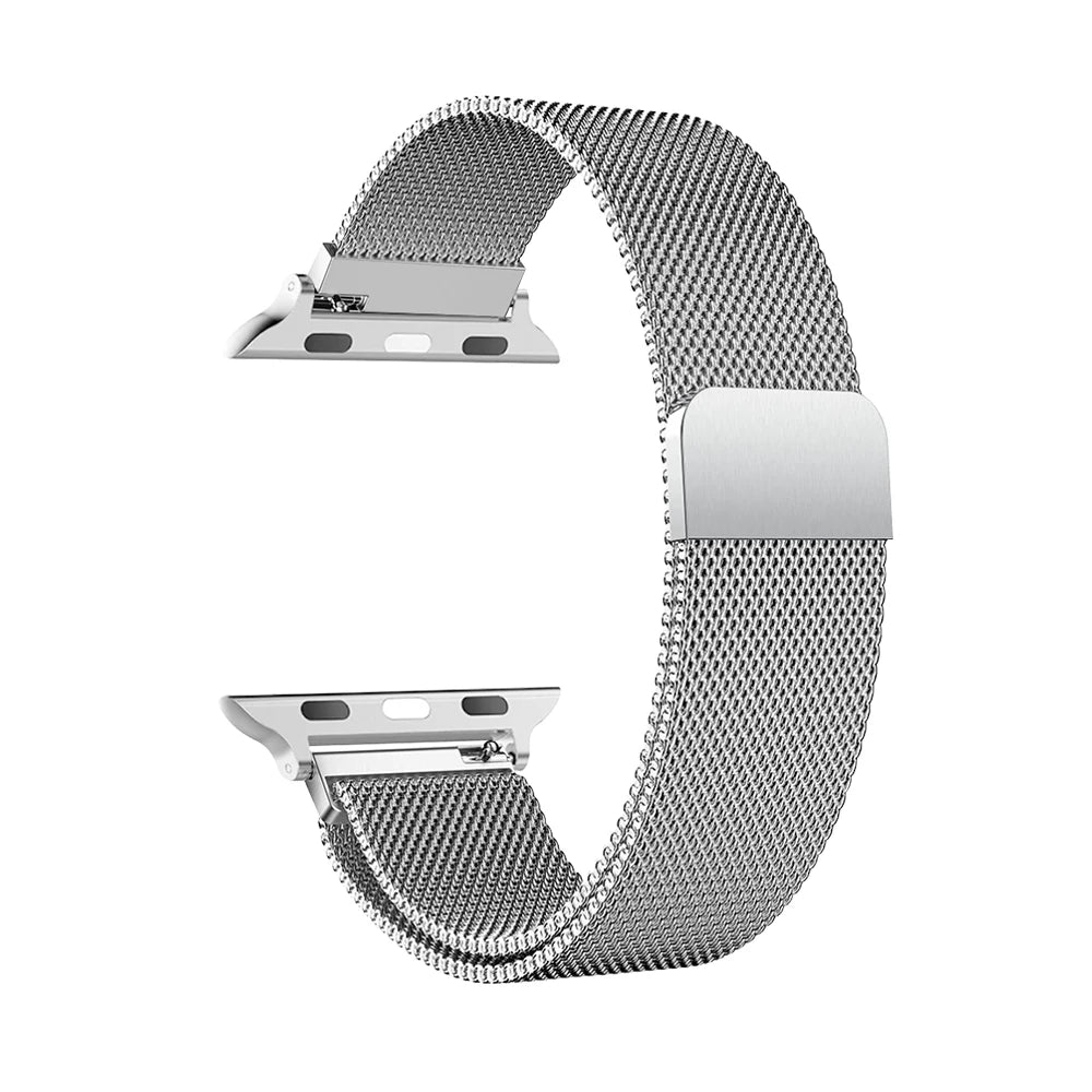 Milanese Strap For Apple Watch Ultra 2 49 46mm 42mm 44mm 40mm 45mm 41mm 38mm Bracelet For iWatch Series 10 9 3 6 5 SE 7 8 Strap SuperFye Silver / 38 40 41 S10 42mm SuperFye