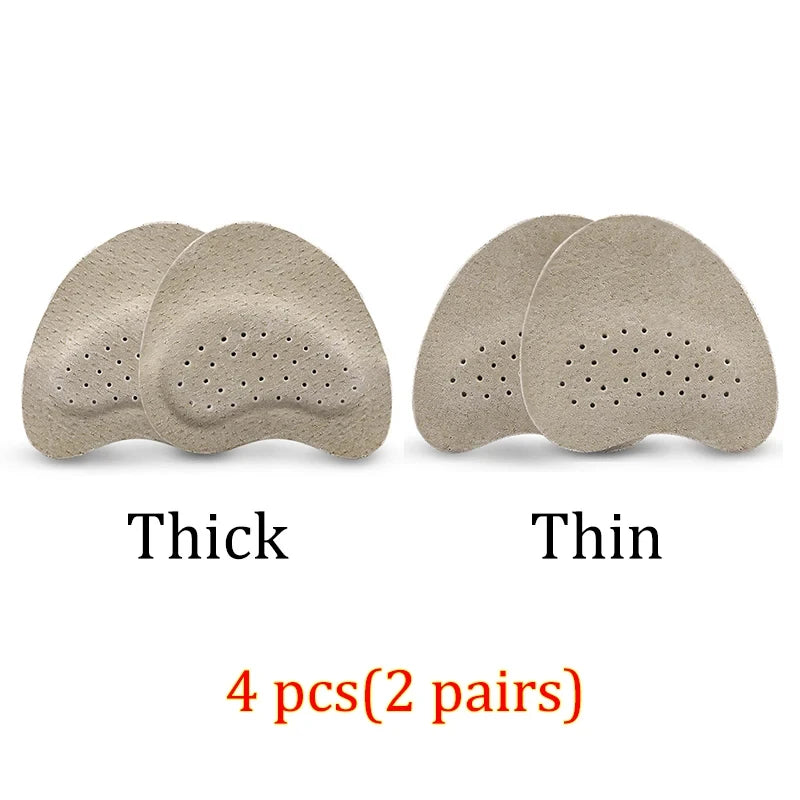 4pcs Sandals Anti-slip Stickers Leather Forefoot Pad Women High Heels Pain Relief Insert Insoles Toe Cushion Foot Care Shoes Pad SuperFye Apricot-Mixed-2pair SuperFye