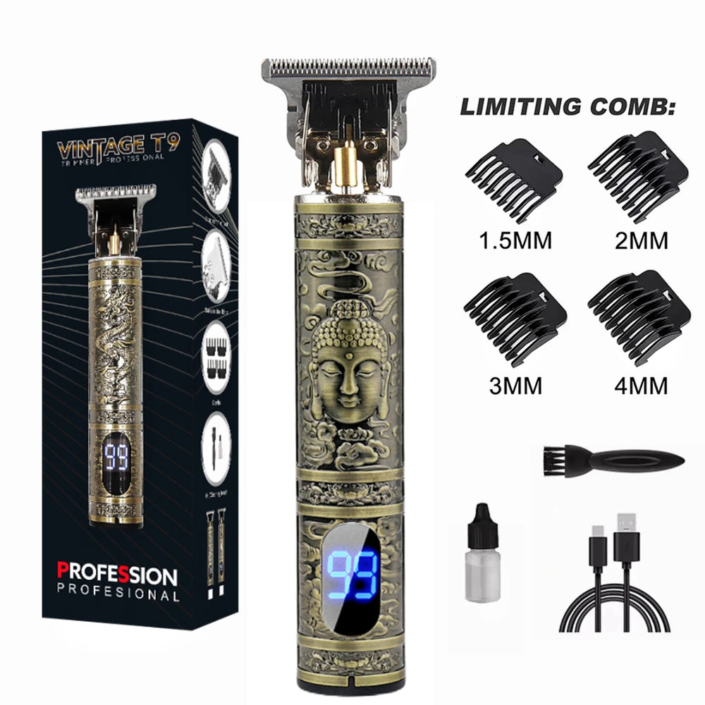 LCD Display T9 Electric Hairber 0mm Shaver Hair Trimer Home Appliances Travel Barber Razors Shaving Machine for Men Trimmer Man SuperFye Buddha SuperFye