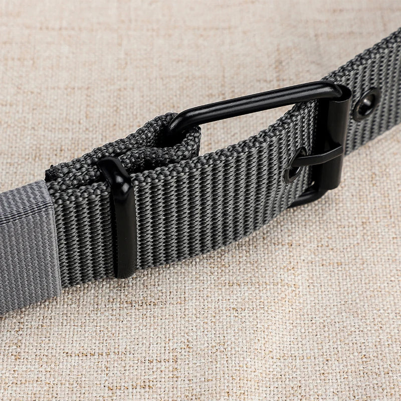 Perforated canvas belt, men's needle buckle belt, student youth Korean version, versatile jeans belt, outdoor, extende belt SuperFye Coffee / 110cm SuperFye