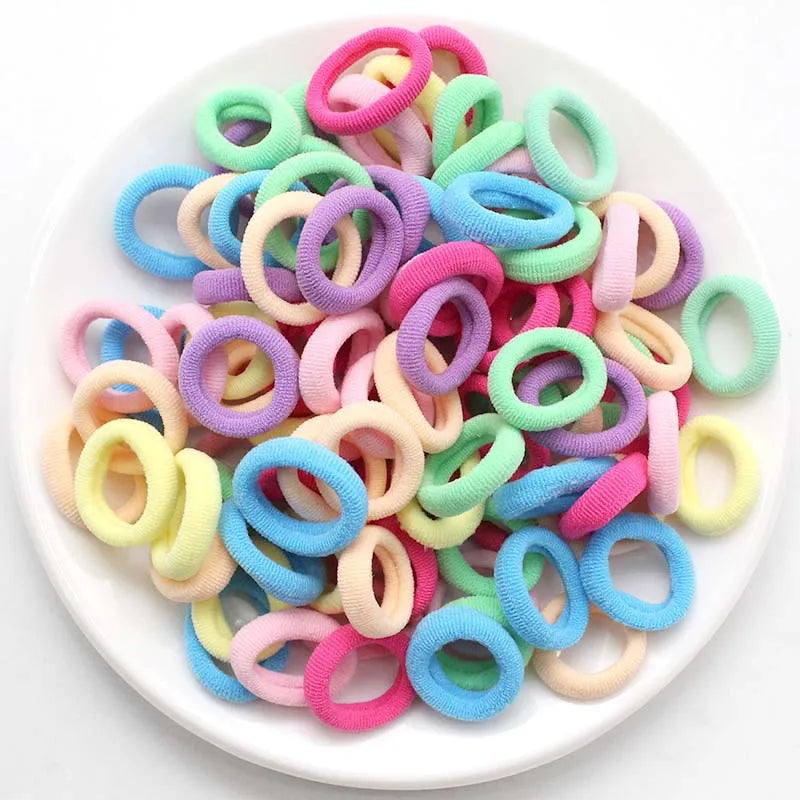 100/300/500 pcs Girls Colorful Elastic Hair Bands Ponytail Hold Hair Tie Rubber Bands Scrunchie Hair Accessories Bands for Girls SuperFye MULTI / 500pcs SuperFye