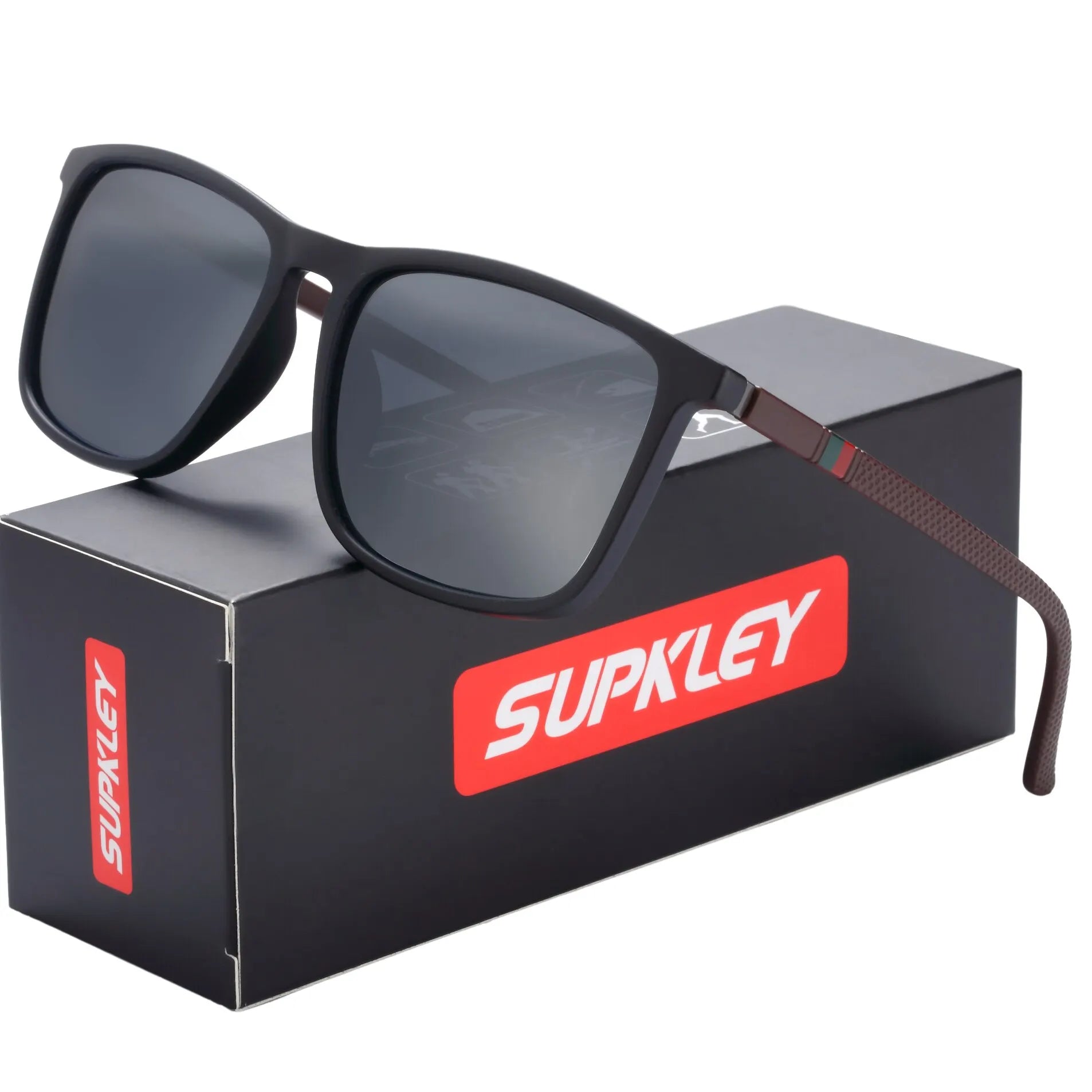 SUPKLEY Sports Sunglasses for Men Polarized Comfortable Wear Square Sun Glasses Male Light Weight Eyewear Accessory with Origina SuperFye Blue Mirror SuperFye