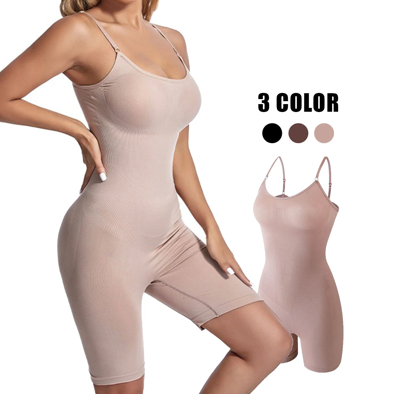 Women Bodysuit Sexy Shapewear Boxer Briefs Tummy Control Full Shaper Slimming Sheath Butt Lifter Thigh Slimmer Abdomen Corset