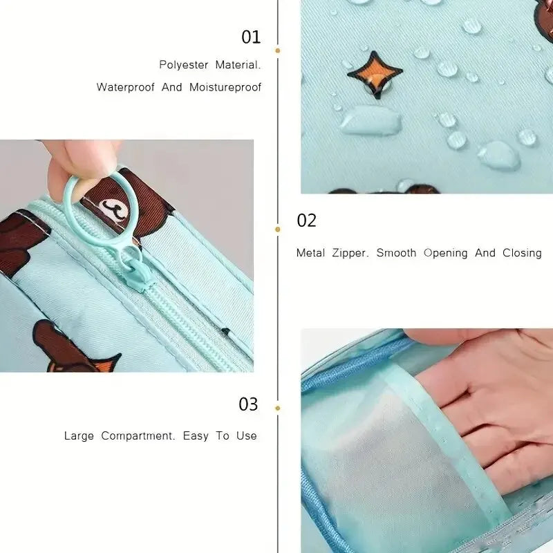 Women Sanitary Napkin Tampon Storage Bag Portable Waterproof Organizer Pouch Cartoon Pattern Sanitary Napkin Bag SuperFye Yellow Ice Cream SuperFye