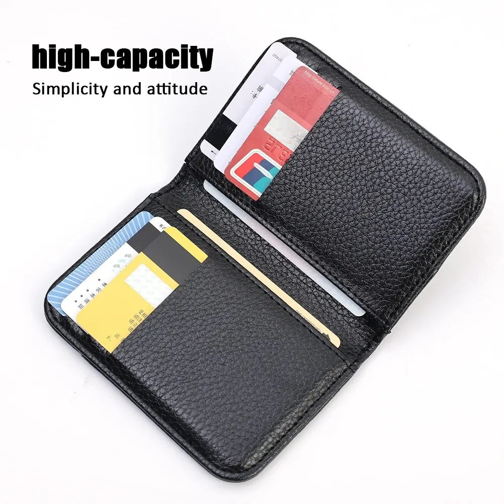 Portable Super Slim Soft Wallet for Men PU Leather Mini ID Credit Card Wallet Purse Card Holders Wallet Thin Small Short Wallets SuperFye Coffee SuperFye