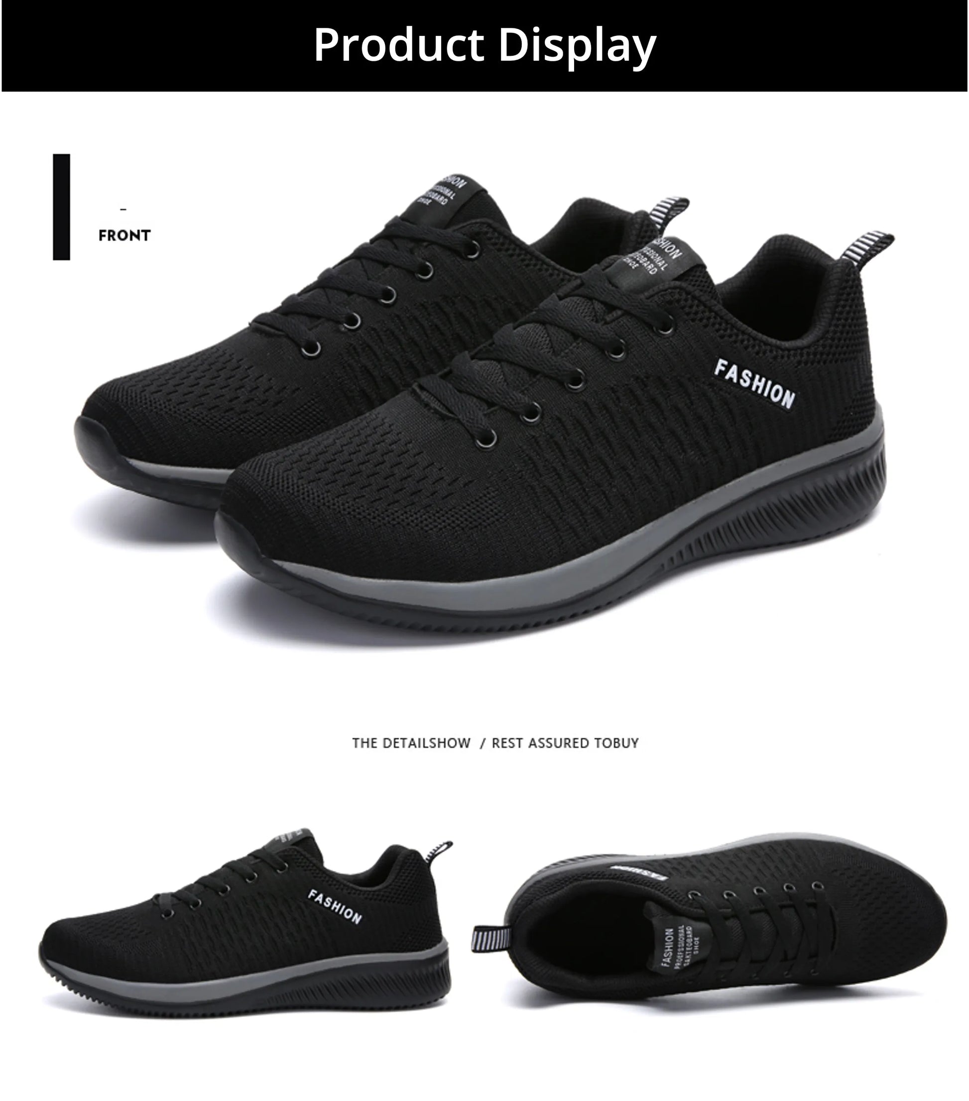 Men Running Sneakers Women Lightweight Sport Shoes Classical Mesh Breathable Casual Shoes Male Fashion Moccasins Sneaker SuperFye 40 / Black Grey SuperFye