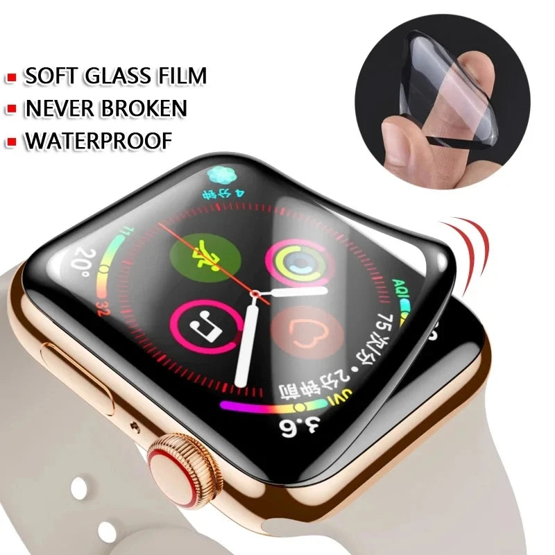 5PCS Ceramic Film for Apple Watch 9 8 7 6 SE 5 45MM 41MM 42MM 44MM 40MM 38MM Screen Protector for IWatch Ultra 49MM Not Glass SuperFye Series 123 42MM / 5PCS SuperFye