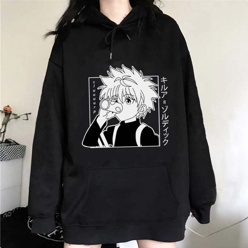 Hunter X Hunter  Anime Hoodie for Men Women Kurapika Manga Sweatshirts Fleece Autumn Winter Gothic Harajuku Hooded Pullover