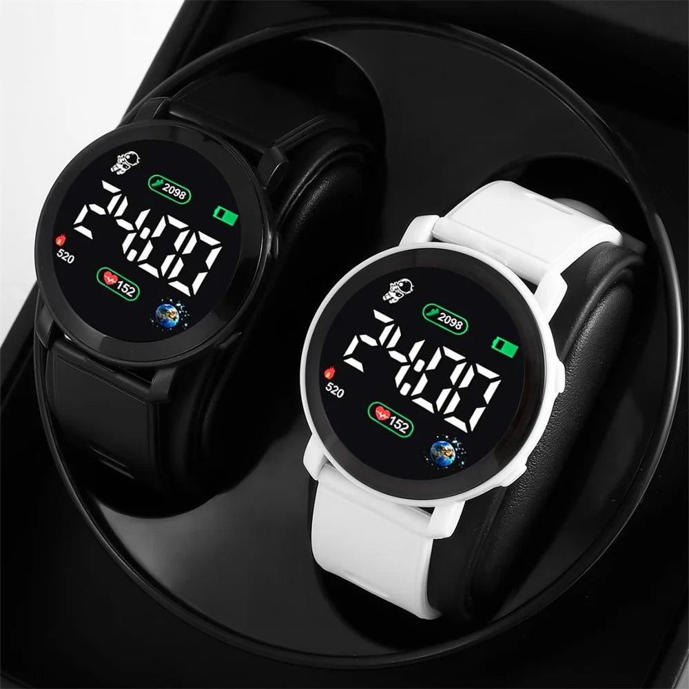 Couple Watches LED Digital Watch for Men Women Sports Army Military Silicone Watch Electronic Clock Hodinky Reloj Hombre SuperFye black SuperFye