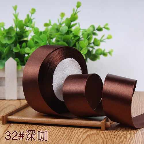 22meter/Roll 6mm 10mm 15mm 20mm 25mm 40mm 50mm Silk Satin Ribbons for Crafts Bow Handmade DIY Gift Wrap Party Wedding Decorative