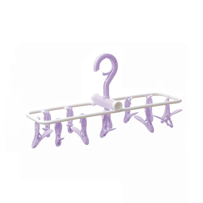 12 Sock Clip Multifunctional Sock Drying Clip Cloth Hanger Household Sock Drying Clip SuperFye Purple SuperFye