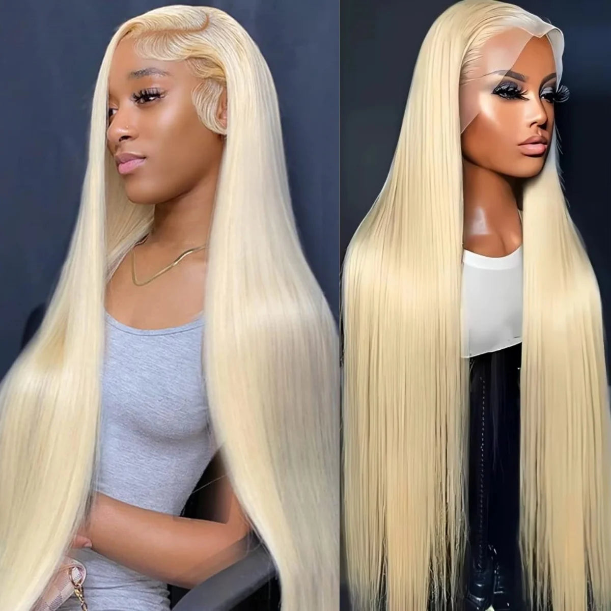 250 Density 613 hd lace frontal wig 13x6 Blonde Straight lace front wigs human hair Brazilian Colored Human Hair Wigs For Women