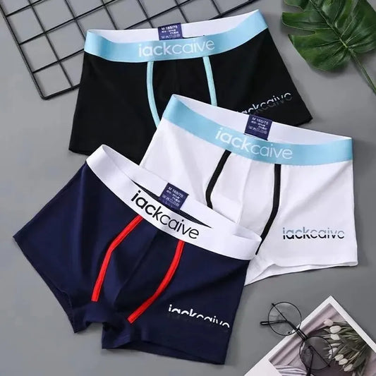 3Pcs Male Panties Cotton Men's Underwear Boxers Breathable Man Boxer Printed Underpants Comfortable Shorts Men Underwear M-3XL SuperFye D-8058-5 / L SuperFye