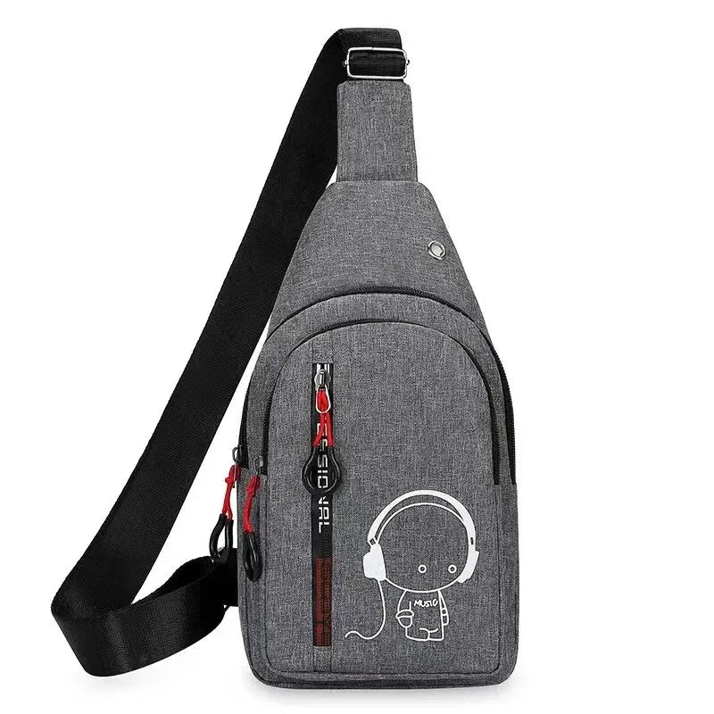 Men's Chest Bag 2024 New Casual Fashion Shoulder Bag Male Hand Crossbody Korean Cycling Backpack SuperFye Huise SuperFye