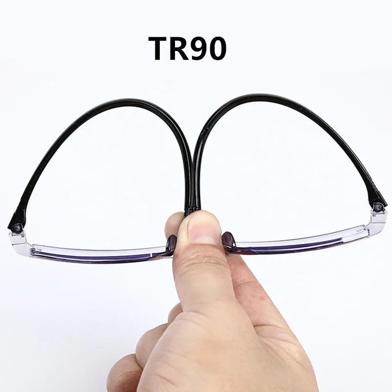 2 Pair New Men Women Rimless Reading Glasses Anti Blue Light Bifocal Far Near Magnification Eyewear Presbyopic Glasses +150 +200 SuperFye 2 pairs / +350 SuperFye