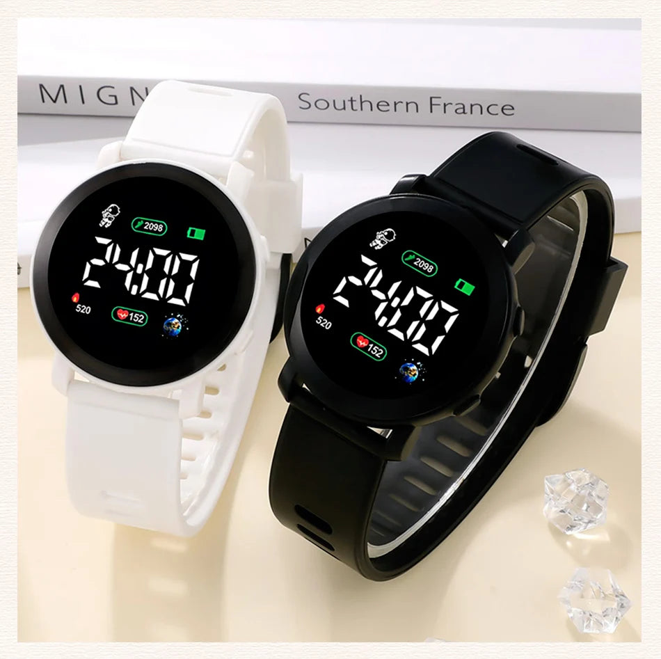 Couple Watches LED Digital Watch for Men Women Sports Army Military Silicone Watch Electronic Clock Hodinky Reloj Hombre SuperFye black SuperFye