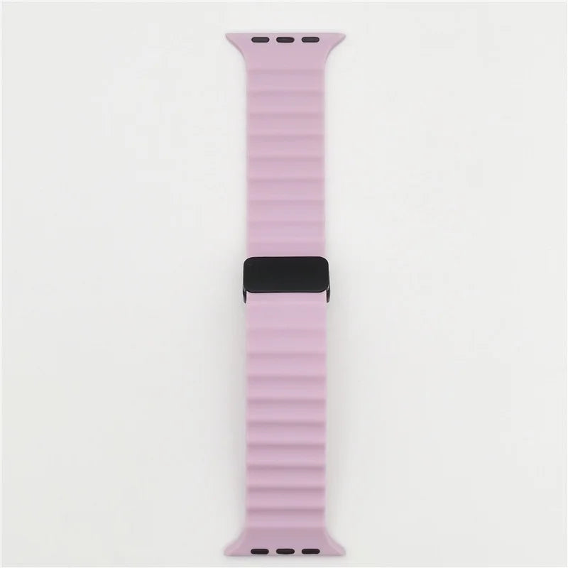 Magnetic Buckle Strap For Apple Watch Band Ultra 2 49mm 45mm 44mm 40mm 41mm 38 42mm Silicone Bracelet iWatch Series 7 6 3 se 8 9 SuperFye Lavender / 38mm 40mm 41mm SuperFye