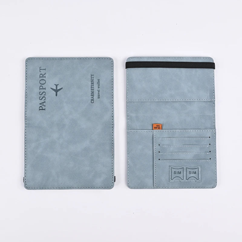 Men PU Leather Wallet Travel Passport Purse Card Male Travel Accessories Hand Carry Passport Business Cards Holder Wallet SuperFye WHITE SuperFye