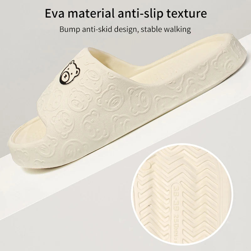 Non-slip Slippers Female Outer Wear 2024 New Bathroom Bathroom Indoor Home Sandals Female Summer Eva SuperFye PURPLE / 40-41 SuperFye