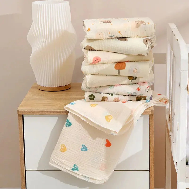 80x80cm Baby Receive Blanket for Newborn Cotton Muslin Swaddle Blanket Bedding Infant Bath Towel Baby Items Mother Kids SuperFye bear SuperFye